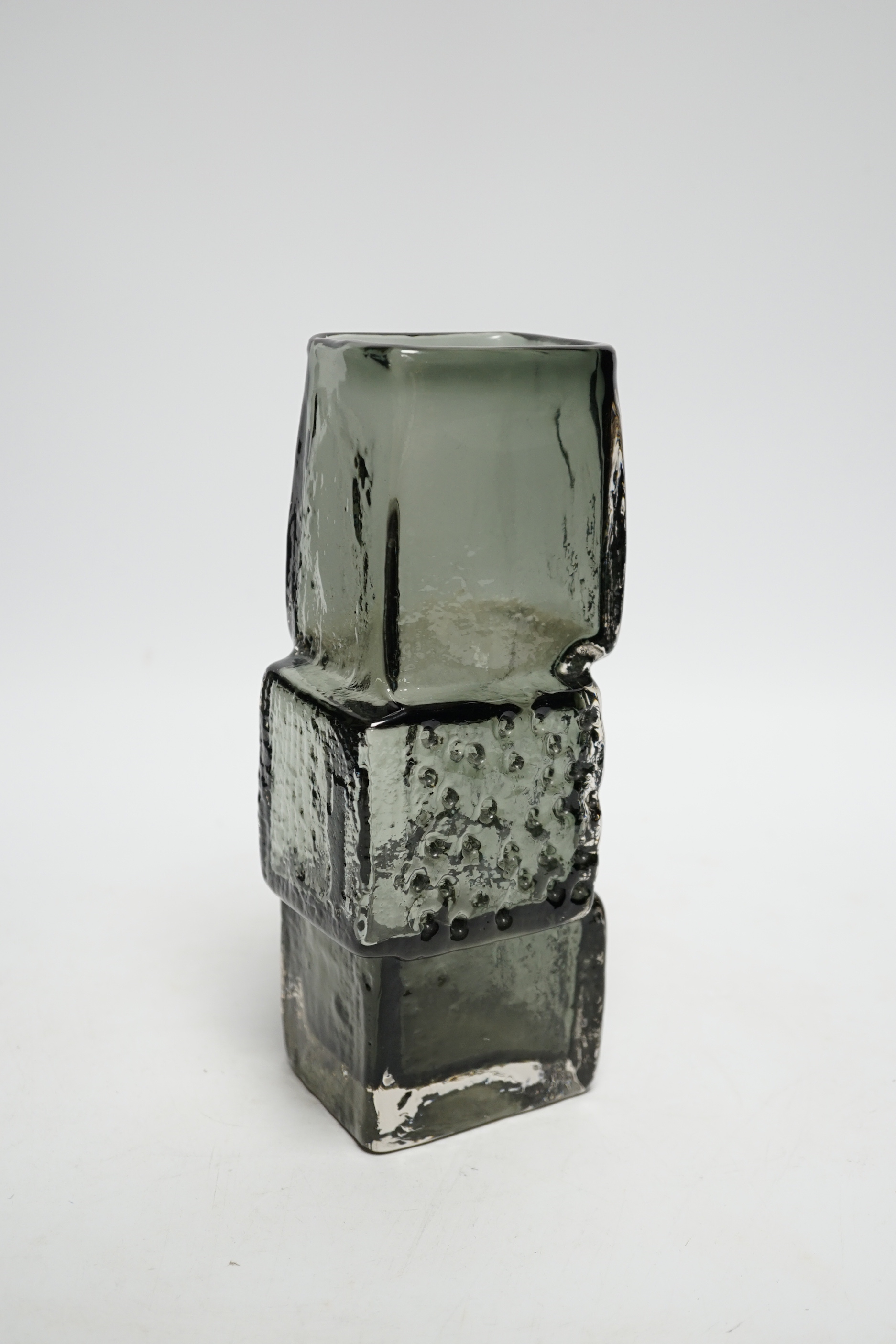 A Whitefriars ‘Drunken Bricklayer’ vase in Indigo, 22cm high